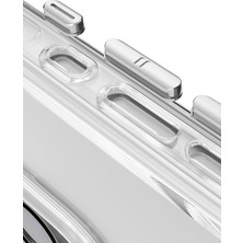 Motto Ticaret Mey Ithalat®   iPhone 15 Pro Max Gleam Pc Sert Magsafe Kılıf - Şeffaf-Siyah