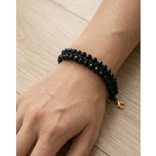 Urban Bold Siyah Kristal Bileklik
