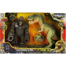 Motto Ticaret Mey Ithalat® S01071144 Oyun Set Primal Clash Gorilla/trex 2li