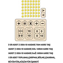 Özbience Dört Işlem Ahşap Öğrenme Oyunu, Montessori Eğitim Seti, Eğlenceli Matematik Etkinliği