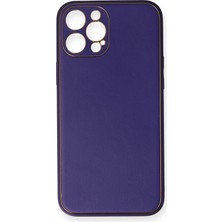 Motto Ticaret Mey Ithalat®   iPhone 12 Pro Kılıf Coco Deri Silikon Kapak - Mor