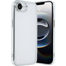 Motto Ticaret Mey Ithalat®   iPhone 16E Kılıf  Lensli Silikon - Gümüş