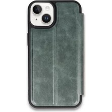 Motto Ticaret Mey Ithalat®   iPhone 15 Kılıf Flip Cover - Koyu Yeşil