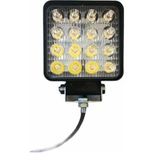 16 Ledli Çalışma Lambası 1 Adet 12-24 Volt Uyumlu