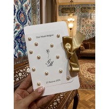 Kişiye Özel Isimli Nikah Belgesi Inci Kurdele Detaylı