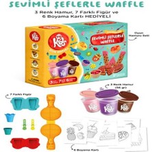 Sevimli Şeflerle Waffle Oyun Hamuru Seti (16 Parça - 340 Gr)
