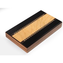 Helena Wood Art Eko Geniş Mozaik Tavla / Siyah