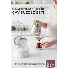 Motto Ticaret Mey Ithalat® Klasik Çay Süzgeci 304 Paslanmaz Çelik 2 Adet 721306