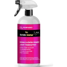 Schön Weiter Araç Oto Pembe Jant Temizleyici - Renkli Köpük Sprey 500ML (Flamıngo)