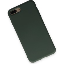 Motto Ticaret Mey Ithalat®   iPhone 7 Plus Kılıf Nano Içi Kadife Silikon - Koyu Yeşil