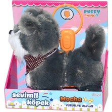 Motto Ticaret Mey Ithalat® S00002859 Yürüyen Sevimli Peluş Köpek Gri-Sun