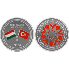 Banknoting Darphane Türk-Macar Kültür Yılı 20 Lira 2024 Gümüş Hatıra. 5000 Baskı. Sertifikalı 31,1 gr Çil.