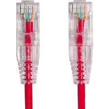 Ager 0.15METRE Cat6 Utp Slim AWG28 AC-602-0015/R Kırmızı Lszh Patch Kablo (10'lu Paket)