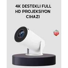 Motto Ticaret Ev Sineması Projeksiyon Cihazı – 160 Ansı Lümen 4K Uyumlu ve Kablosuz Görüntü Aktarımı