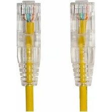 Ager 0.15METRE Cat6 Utp Slim AWG28 AC-602-0015/Y Sarı Lszh Patch Kablo (10'lu Paket)