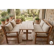 Kunter Mobilya Bahçe/balkon Takımı Oturma Grubu (2 Adet Ikili, 1 Adet 60X100CM Masa)