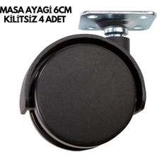Motto Ticaret Mey Ithalat® Masa Ayağı 6cm Kilitsiz 4 Adet