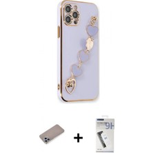 Marsilyan™- iPhone 12 Pro Kılıf Nova Işık Prime - Şeffaf Uv Polymer Nano Ekran Koruyucu + Sierra Blue Shine Kamera Lens Koruma Cam