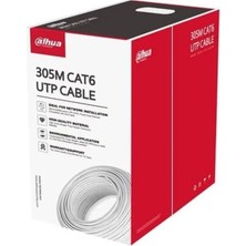 Dahua 305METRE Cat6 Utp 24AWG Beyaz Saf Bakır Kablo Halojen Free DH-PFM923I-6UN-C
