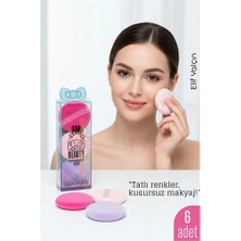 Motto Ticaret Mey Ithalat® 6'lı Makyaj Süngeri Seti – Yumuşak Dokulu, Latex-Free, Pürüzsüz Uygulama Iç