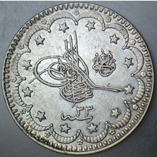Banknoting Iı. Abdülhamid Gümüş 5 Kuruş 1293/33 Çilaltı+