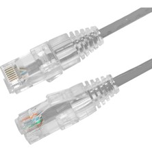 Ager 0.15METRE Cat6 Utp Slim AWG28 AC-602-0015 Gri Lszh Patch Kablo (10'lu Paket)