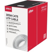 Dahua 305METRE Cat6 Utp 23AWG Beyaz Saf Bakır Kablo PFM920I-6UN-C