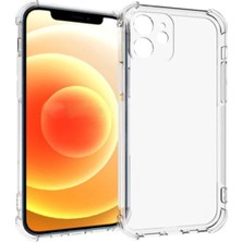 Motto Ticaret Iphone 12 Mini 5.4 Anti-Drop Silikon Kılıf Kamera Korumalı Şeffaf Silikon KILIF-1852