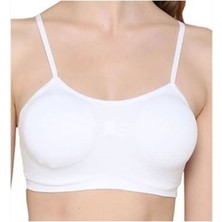İlkyaz Fashion Ieg™ Beyaz Kadın Pedli Toparlayıcı Sütyen Korse - 706