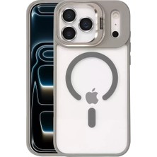 LTG Nova Iphone 17 Remim Lensli Magsafe Standlı Kapak - Titan Gri