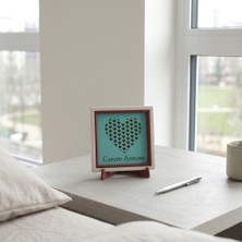 Miaju Canım Annem Yazılı Modern Hediye, Evinize Sevgi ve Şıklık Katan 10X10 cm Minyatür Kalp Tasarımı