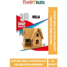 Özbience 3D Ahşap Eğitici Puzzle, Boyanabilir Demonte Oyun Seti