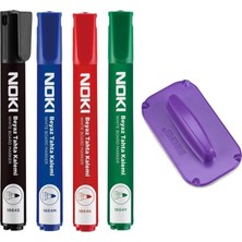 Özbience Beyaz Tahta Kalemi 4'lü ve Bronz Tahta Silgisi Seti