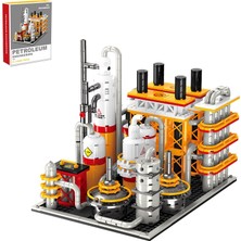 City Gas Station Building JJ9222 734 Parça Modüler Kimyasal Tesis Yapı Seti