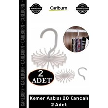 Carlburn #askı Gardırop Dolap Içi Düzenleyici Organizer Döner Kravat Kemer Askısı 20 Kancalı 2 Adet