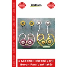 Carlburn #vantilatör Taşınabilir Esnek USB Sessiz Portatif 2 Kademeli Kuromi Şarjlı Boyun Fanı Vantilatör