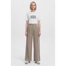 Wrangler Relaxed Fit Yüksek Bel Geniş Paça Yumuşak Dokulu Siyah Pantolon