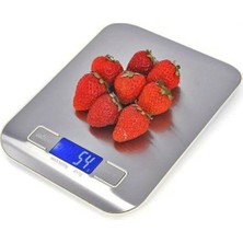 Özbience Hassas Dijital Çelik Mutfak Terazisi, Krom Finish, 1g-5kg Kapasite