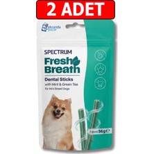 Spectrum Fresh Breath Dental Sticks 2ADET Naneli ve Yeşil Çaylı Küçük Irk Köpek Ödül Maması 56GR (7'li)