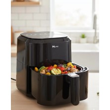 Özbience 4l Cam Hazneli Airfryer, 1360W, Ayarlanabilir Isı, Sağlıklı Pişirme