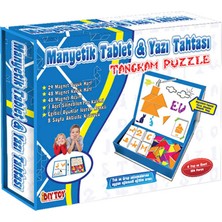 Özbience Manyetik Tablet Tangram ve Yazı Tahtası Eğlenceli Öğrenme Seti