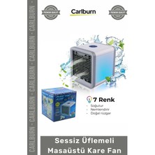 Carlburn #vantilatör Portatif Güçlü Soğutucu Kompakt Ofis Çalışma Masası Sessiz Üflemeli Masaüstü Kare Fan