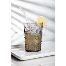 Depa Akrilik Füme Tekli Kısa Bardak & Su Meşrubat Kahve Yanı Bardağı 400 ml ( Cam Değildir )