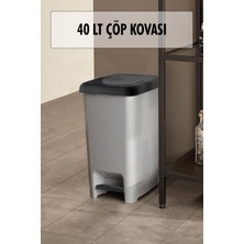 Depa 40 Litre Basmalı Çöp Kovası