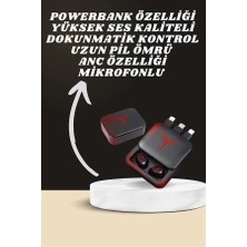 Epilons Dijital Göstergeli Powerbank Kablosuz Kulaklık ve 7 Kordonlu Yeni Nesil Akıllı Saat Dokunmatik K