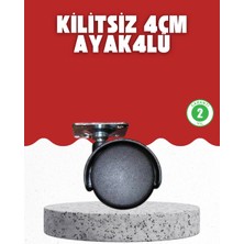 Epilons 4 cm Kilitsiz Tekerlek Ayak Seti Zemin Koruyucu