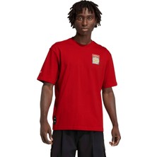 AKC7914 Adidas Flag Gfx Ss T Erkek T-Shirt Kırmızı