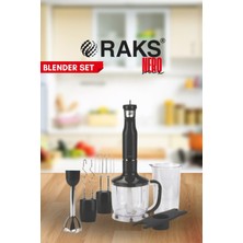 Woodhub Powerful 1700W Turbo Hand Blender Set With Stainless Steel Blades And Gift Knife