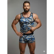LTG Nova Erkek Kamuflaj Tank Top Boxer Iç Çamaşır Takımı