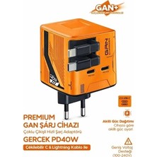 LTG Nova Gan+ Pd 40W Hızlı Şarj Adaptörü Çoklu Çıkış Usb-C Lightning Kablolu Hızlı Şarj Ev Ofis Uyumlu Tcu